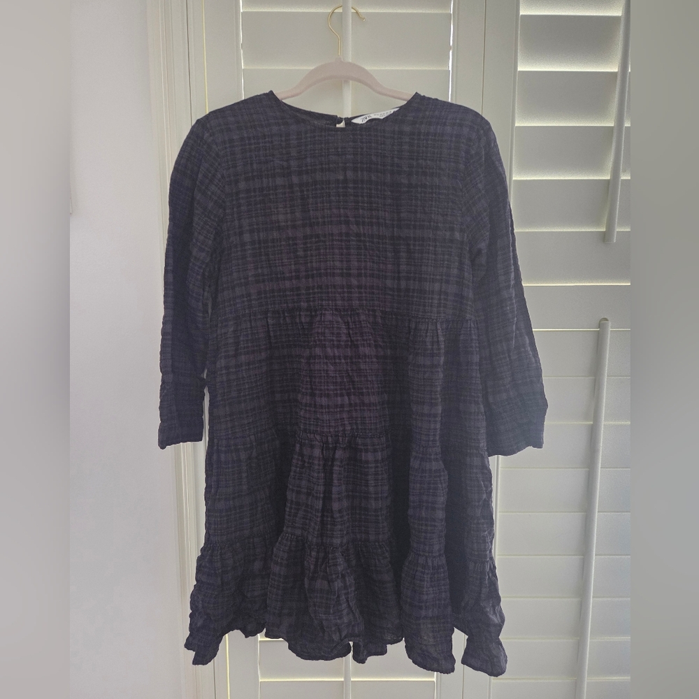 Zara Womens Plaid Mini Dress